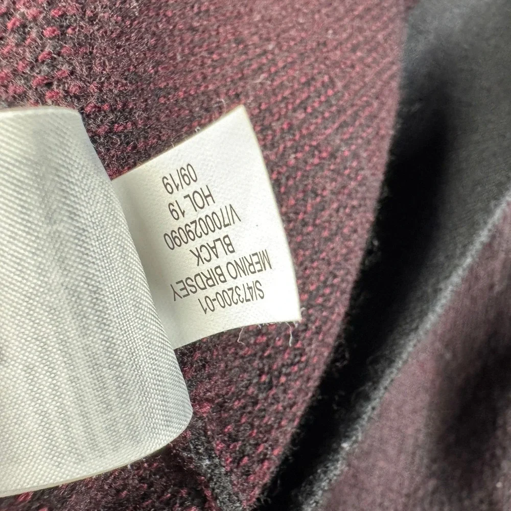 Banana Republic Merino Birdseye Sweater XL Italian Wool Burgundy Old Money